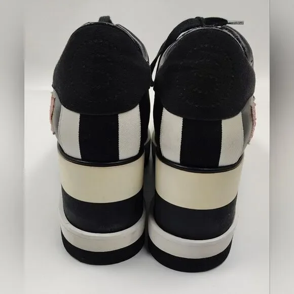 Stella McCartney Leather Elyse Star Platform Trainers Sneakers Sz 38 - Picture 12 of 16